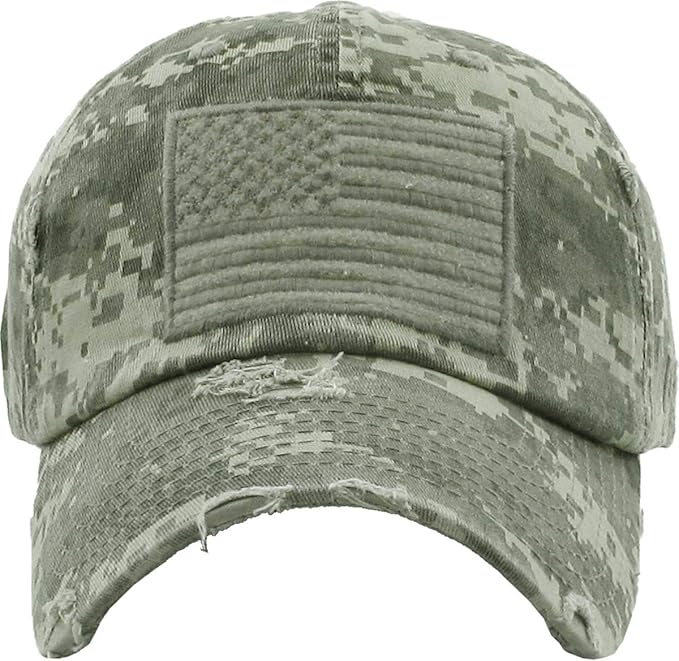 KBETHOS Flag USA America Military Thin Blue Line Thin Red Line Vintage Distressed Baseball Cap Dad Hat Unisex Adjustable…