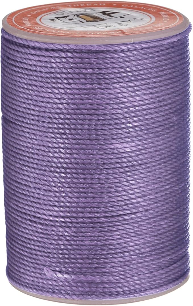 uxcell Round Leather Sewing Waxed Thread, 55m / 60 Yards Wax Polyester String by uxcell