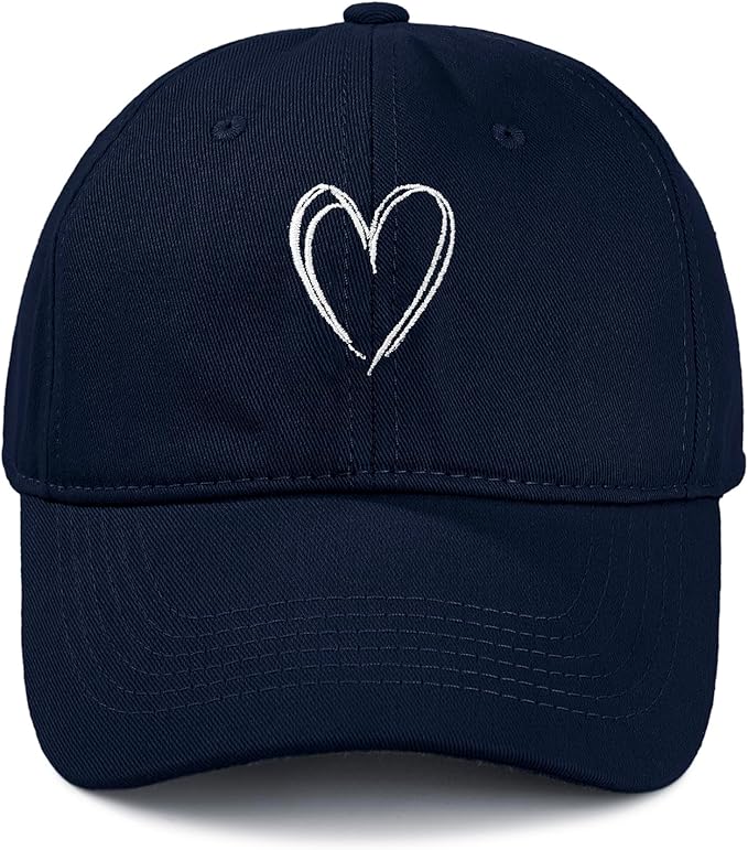 American Trends Womens Baseball Caps Cute Heart Dad Hat, Adjustable Cotton Unisex Cap for Workout, Golf & Everyday Wear