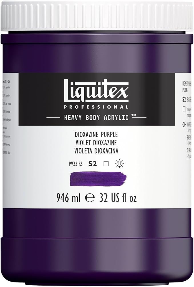Liquitex Professional Heavy Body Acrylic Paint, 32-oz Pot, Dioxazine Purple by Liquitex