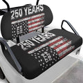 Yewatlles Golf Club Car Seat Covers, Golf Cart Seat Covers for Club Car Printed Ordinary Seat Casual Comfortable/Breathable Vintage 250 Years American Flag Graphic