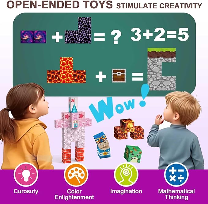 Magnetic Blocks 150 PCS Magnetic Building Blocks, 3+ STEM Montessori Sensory - Image 5