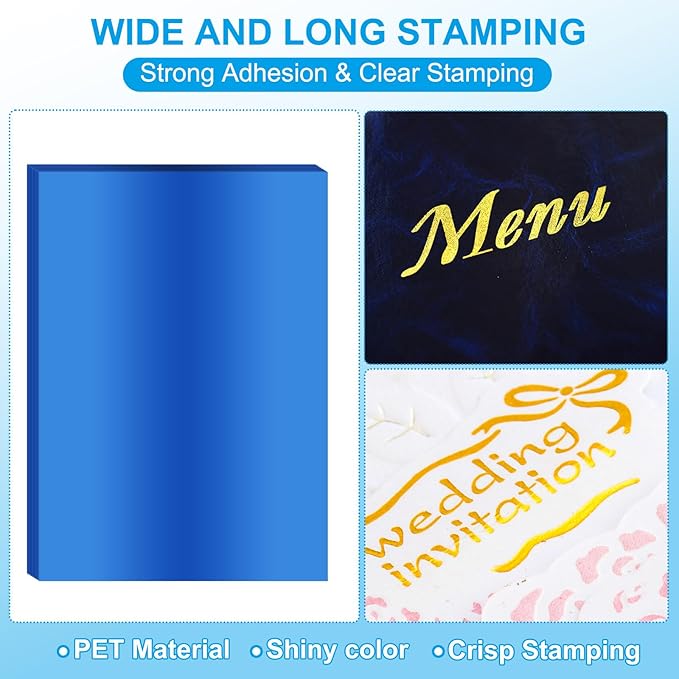 PATIKIL 11.7x8.3" Hot Stamping Foil Paper Sheet, 20 Sheets A4 Heat Transfer Hot - Image 3