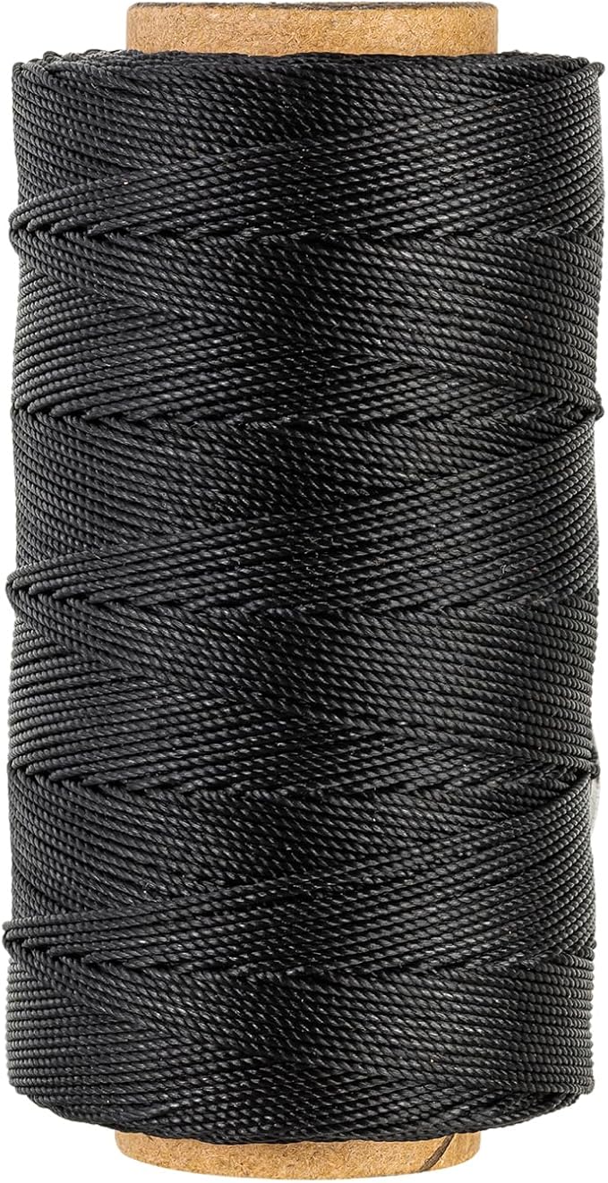 Bonded 0.8mm Round Waxed Polyester Cord, 3-ply Wax Coated Thread, 197 Yards by Wearecommittedtohelpingpeoplecreatebeautifuluniqueandpersonalizedhandcraftedcreations