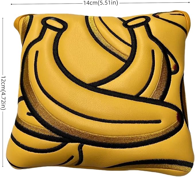 Golf Mallet Putter Head Cover Headcovers Fruit Style Golf Square Mallet Putter Cover with Magnetic Closure - Premium Golf Club Covers Accessories for Men