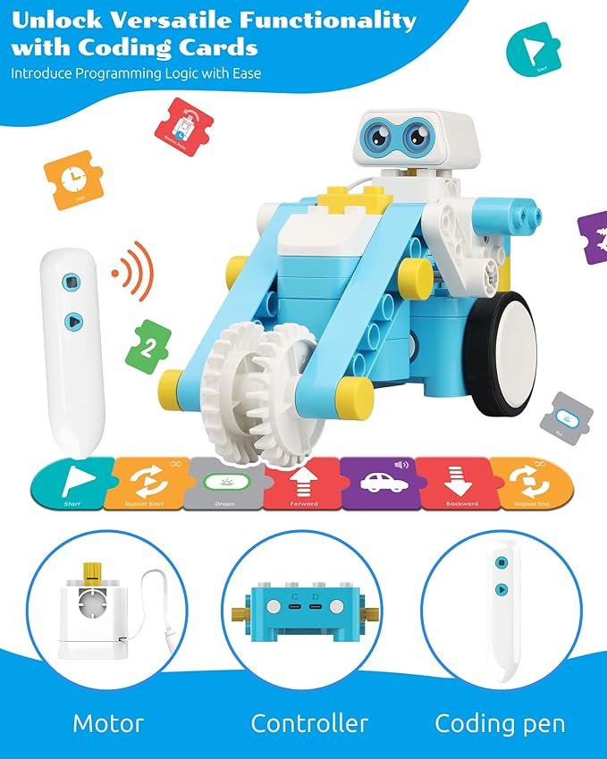 WhalesBot B3 Pro 24-in-1 STEM Card & Pen Coding Robot Kit - Image 3