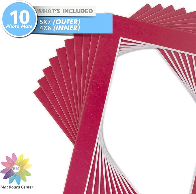 Mat Board Center, 5x7 for 4x6 China Red Color Mats - Image 3