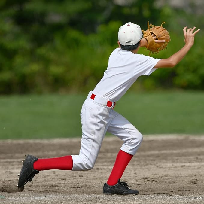 Haysandy Baseball or Softball Sock and Belt Combo Set 3 Football Baseball Socks with Softball Belt for Youth Boys Kids