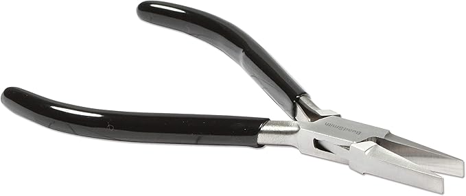 The Beadsmith Flat Nose Pliers – Extra Fine Tips – 4.5 inches – PVC Grip Handle - Image 3