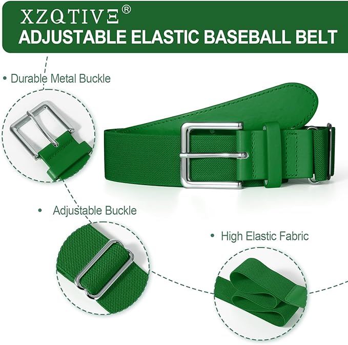 XZQTIVE Baseball Softball Socks and Baseball Softball Belt Combo Set Knee-High Soccer Socks for Kids Youth Adult