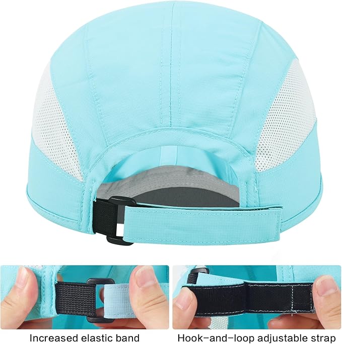 HH HOFNEN Quick Dry Baseball Cap Unstructured Running Cap Water-Resistant UPF 50+ Mesh Golf Sun Hats for Men Women