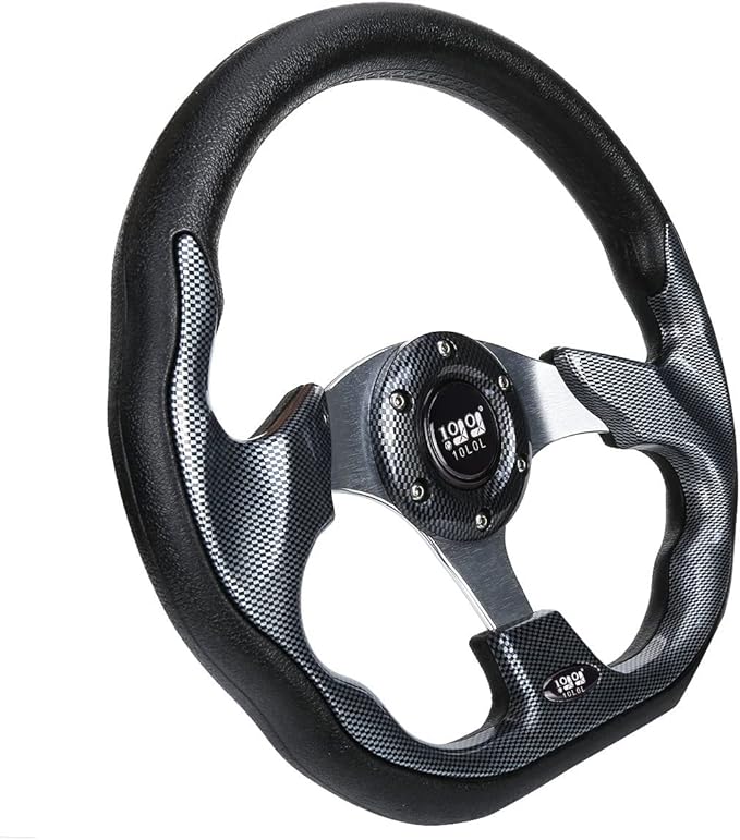 10L0L Golf Cart Steering Wheel, Universal Design Fit for Yamaha, EZGO RXV & TXT, Club Car DS, Club Car Precedent Tempo, Most Golf Cart (Magnet Gray)