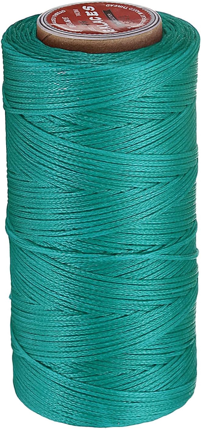 uxcell Flat Leather Sewing Waxed Thread, 140m / 153 Yards Polyester Wax String by uxcell
