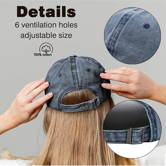 Women Style Baseball Cap, Vintage Adjustable Cotton Cap for Women Mama Grandma, Birthday Gifts for Mother Stepmother