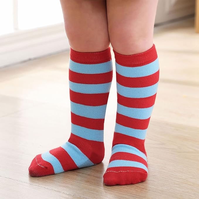 American Trends Kids Toddler Soccer Socks Youth Baseball Softball Football Socks Knee High Accessories for Girls