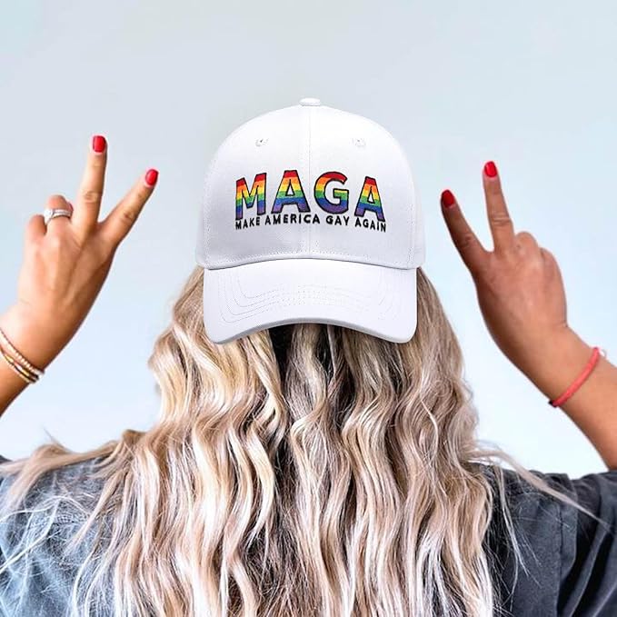 Gay Pride Rainbow Trucker Hat for Men and Women LGBT Embroidered Adjustable Washable LGBTQ Baseball Cap Gifts