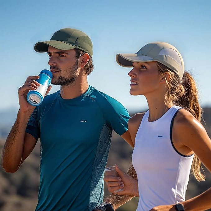 HH HOFNEN Quick Dry Baseball Cap Unstructured Running Cap Water-Resistant UPF 50+ Mesh Golf Sun Hats for Men Women