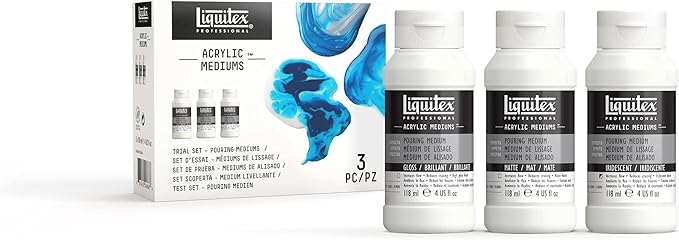 Liquitex Professional Pouring Medium Set, Includes 3 x 4-oz Pouring Medium by Liquitex