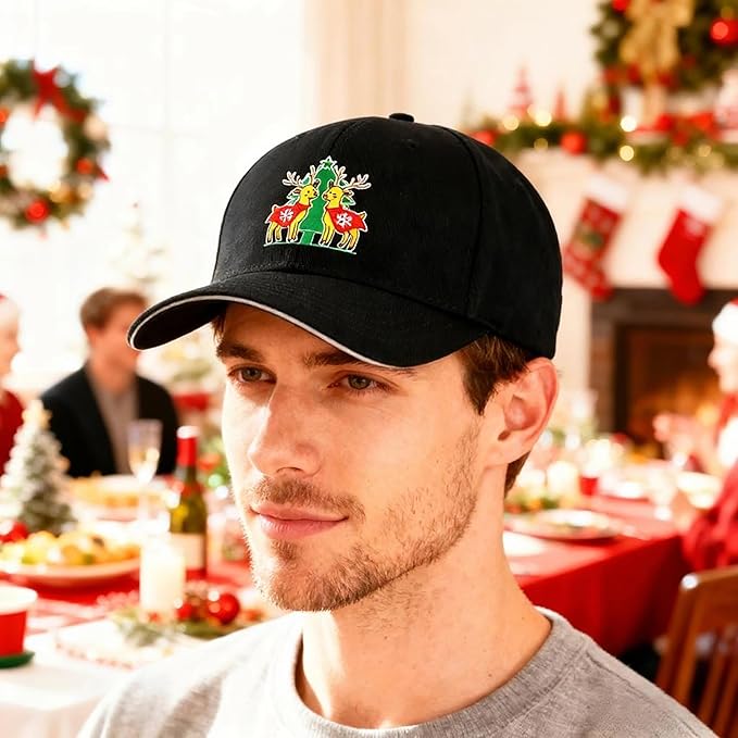 Embroidered Baseball Cap for Men Women, Breathable Cotton Adjustable Hat, Various Patterns for Casual Daily Outfits