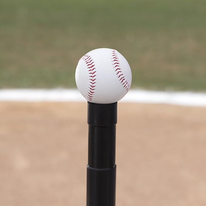 Champion Sports Deluxe Batting Tee – Adjustable Rubber Baseball & Softball Tee on Home Plate, Multiple Styles