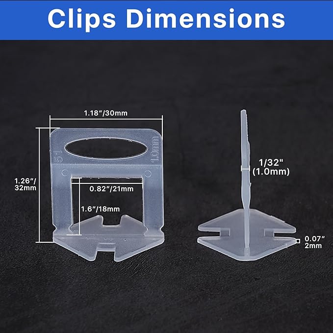 4500 Pcs Tile Leveling System Clips 1/32" - Image 3