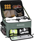 Golf Trunk Organizer, Waterproof Car Golf Locker with Separate Ventilated Compartment for 2 Pair Shoes, Golf Storage for Balls, Tees, Cap, Clothes, Gloves, Accessories, Gifts for Men, Women