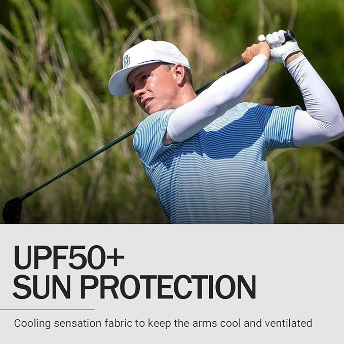 HEGCOIIE UV Sun Protection Arm Sleeves for Men & Women - Tattoo Cover Up - UPF 50 Cooling Sleeve for Golf, Cycling