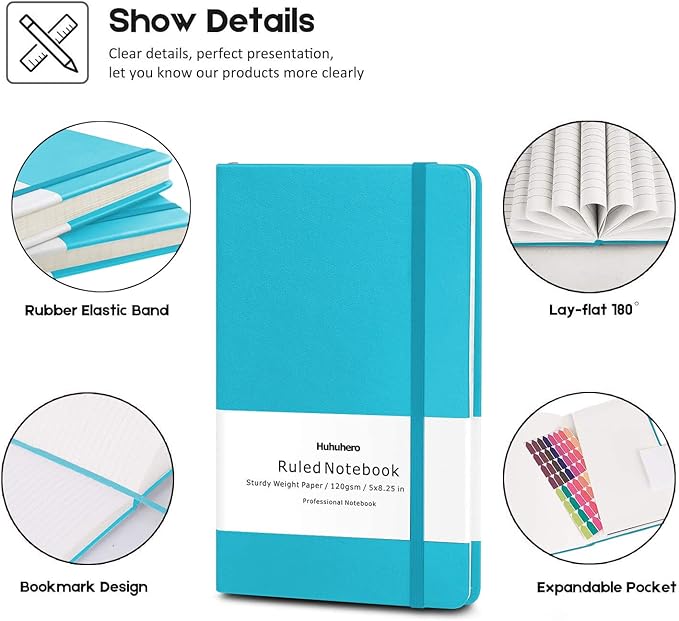 Huhuhero Notebooks Journal, Ruled Notebook, Premium Thick Paper Lined Journal - Image 2