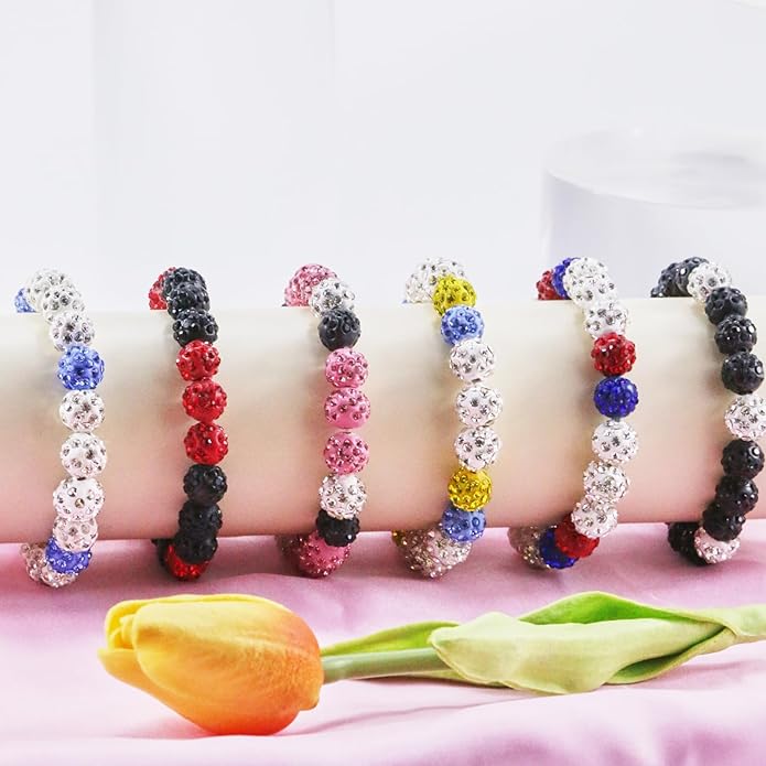 Baseball Bracelet for Women Men Baseball Mom Accessories Essentials Stuff Sparking Bead Bracelet Jewelry Baseballs Sport Fan Bracelet for Sports Game Team