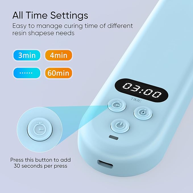 PPESULK Cordless UV Light for Resin Curing, Rechargeable Fast UV Light - Image 3