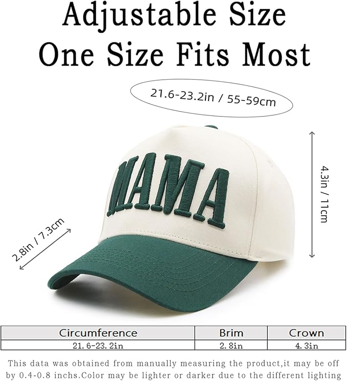 Womens Mama Trucker Hat, Vintage Snapback Mom Baseball Cap, Trendy New Mom Gifts Mothers Day Outfits for Mommin