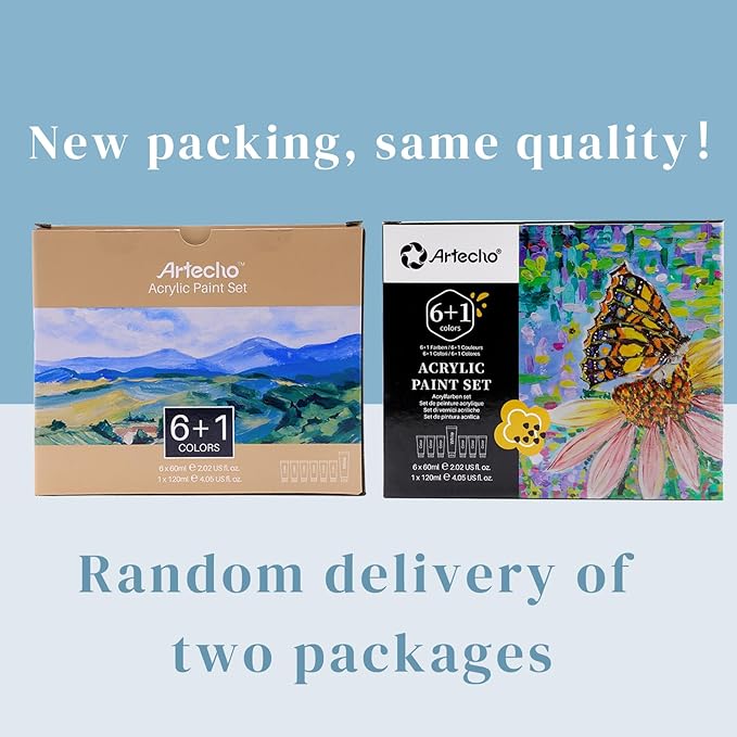 Artecho Acrylic Paint Set, 7 Primary Colors - Image 2