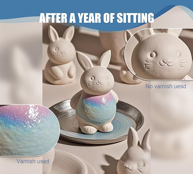 Air Dry Clay Glaze, 200ml/7oz Air Dry Clay Varnish, Pottery Clay and Wood - Image 4