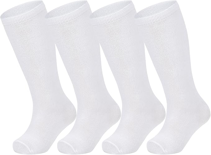 American Trends 2 Pairs Baseball Soccer Socks Youth Boy Girl Kids Toddler Softball Football Tball Socks Knee High Accessories