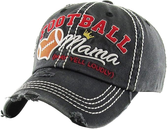 Funky Junque Distressed Vintage Baseball Cap - Embroidered Patch Women's Hat - Holiday, Lifestyle & Patriotic Designs