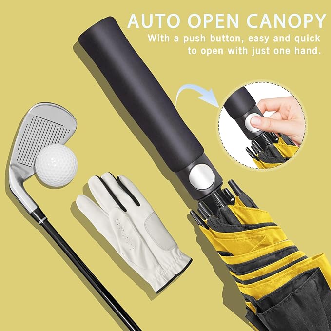 ZOMAKE Golf Umbrella Windproof, Extra Large Oversized Heavy Duty Double Canopy for Rain, Sports Games & Push Cart(51/54/62/68/72Inch)