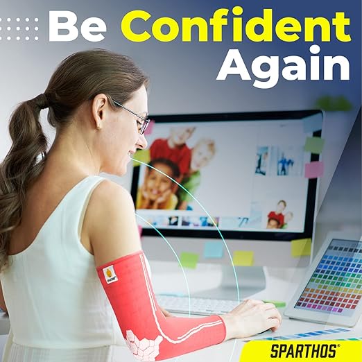 Sparthos Arm Compression Sleeves - Aid in Recovery and Support Active Lifestyle - Innovative Breathable Elastic Blend (Flamingo Pink, Medium)