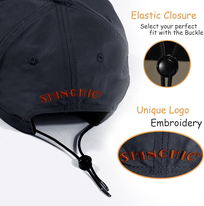 Mens Water-Resistant Baseball Cap Womens Rain Hat Foldable Outdoor Running Sun Fishing hat