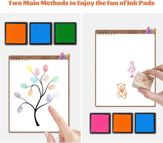 Ink Pad, 20 Colors Washable Finger Craft Ink Pad - Image 3