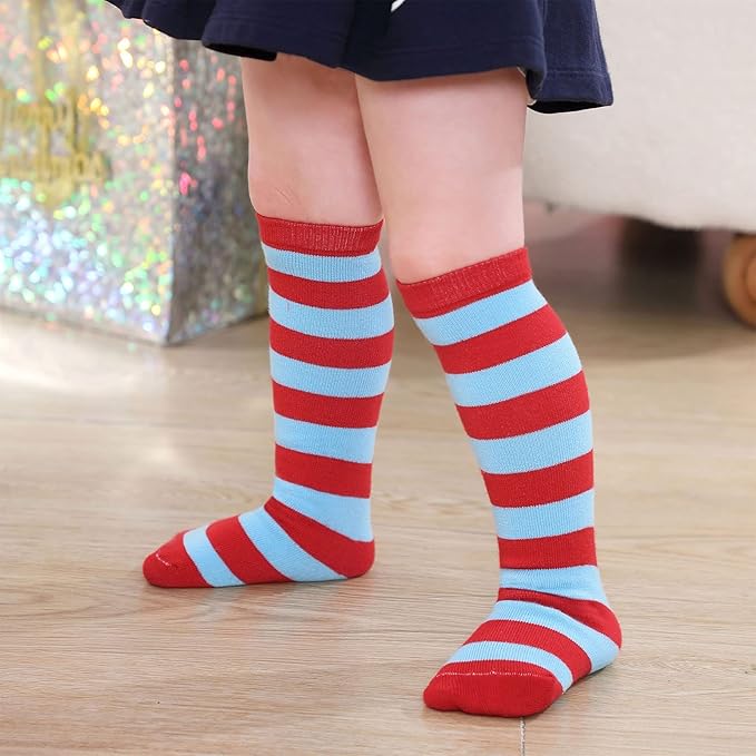 American Trends Kids Toddler Soccer Socks Youth Baseball Softball Football Socks Knee High Accessories for Girls