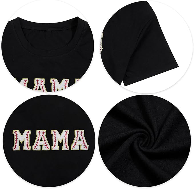 Baseball Mom Shirt Women Baseball Shirt Oversized Chenille Game Day Tops Sports Fan Gift Clothes