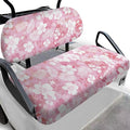 Yewatlles Pink Flowers Universal Golf Cart Seat Cover Dress UP Golf Cart Durable Breathable Material Fit for Club Car, Easy to Install
