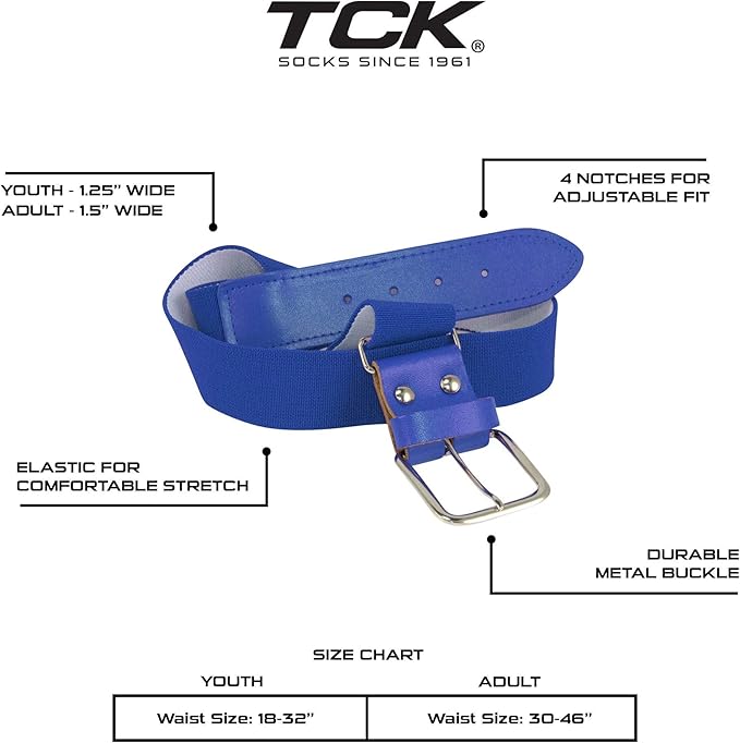 TCK Softball Baseball Belt Youth and Adult Sizes