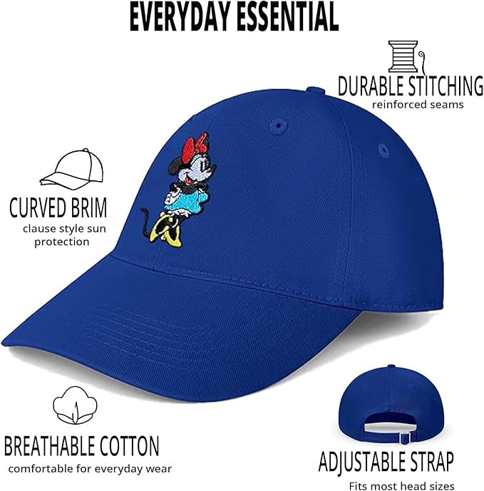 Disney Adult Baseball Cap, Minnie Mouse Adjustable Dad Hat