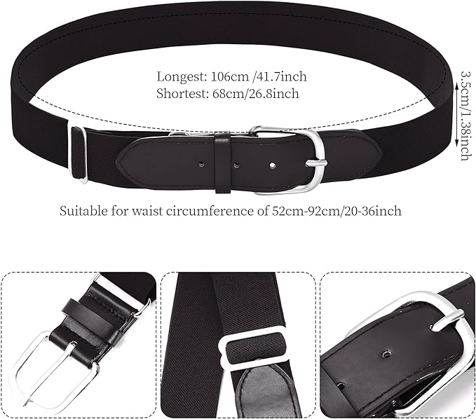 Dxhycc Youth Baseball Socks and Belt Combo Set Softball Baseball Socks and Elastic Waist Belt for Youth Boys Girls