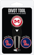 Team Golf NCAA Divot Tool with 3 Golf Ball Markers Pack, Markers are Removable Magnetic Double-Sided Enamel