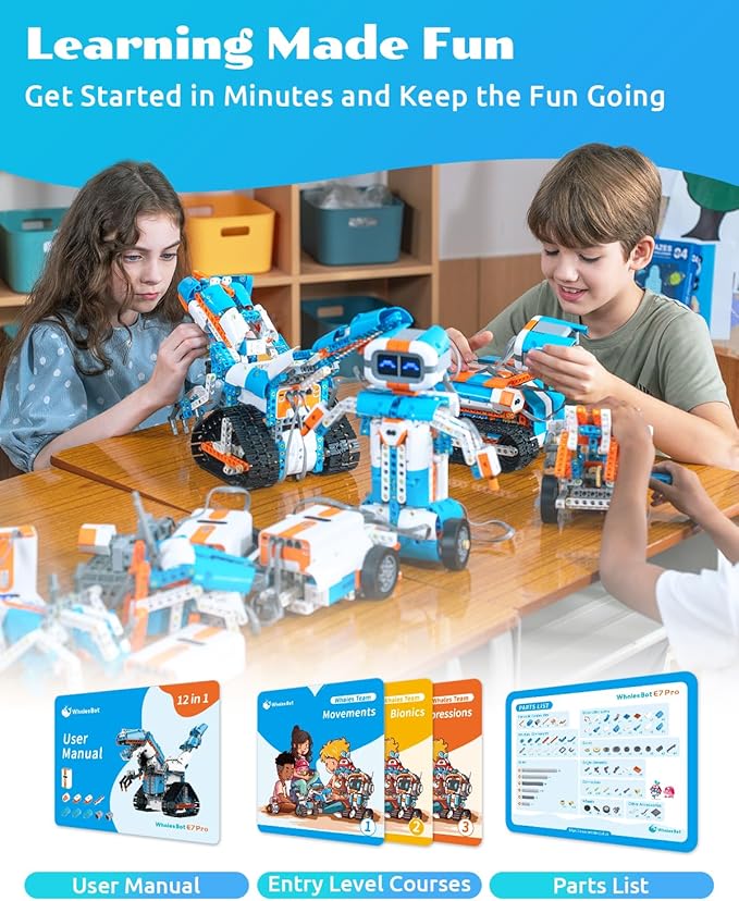 WhalesBot E7 Pro Coding & Remote Control Robot Kit - Image 5