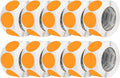 Perco Fluorescent Orange 3-Inch Perforated Circle Dot Sticker Labels — 10 Rolls by Perco