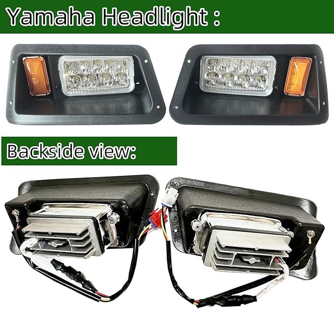 Golf Cart light Compatible Yamaha G19 G22 Complete ultimate LED Light Kit with Turn Signals, Hazard Flasher, Horn and Brake Fits Yamaha G14 / G16 / G19 / G22 Golf Cart