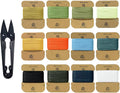 Bonded & Round Waxed Threads, 3-PLY Round Thread 12 Colors 384 Yards by VICTOHOMETHREADS